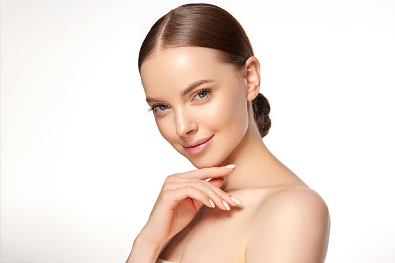 Beautiful Young Woman With Clean Fresh Skin