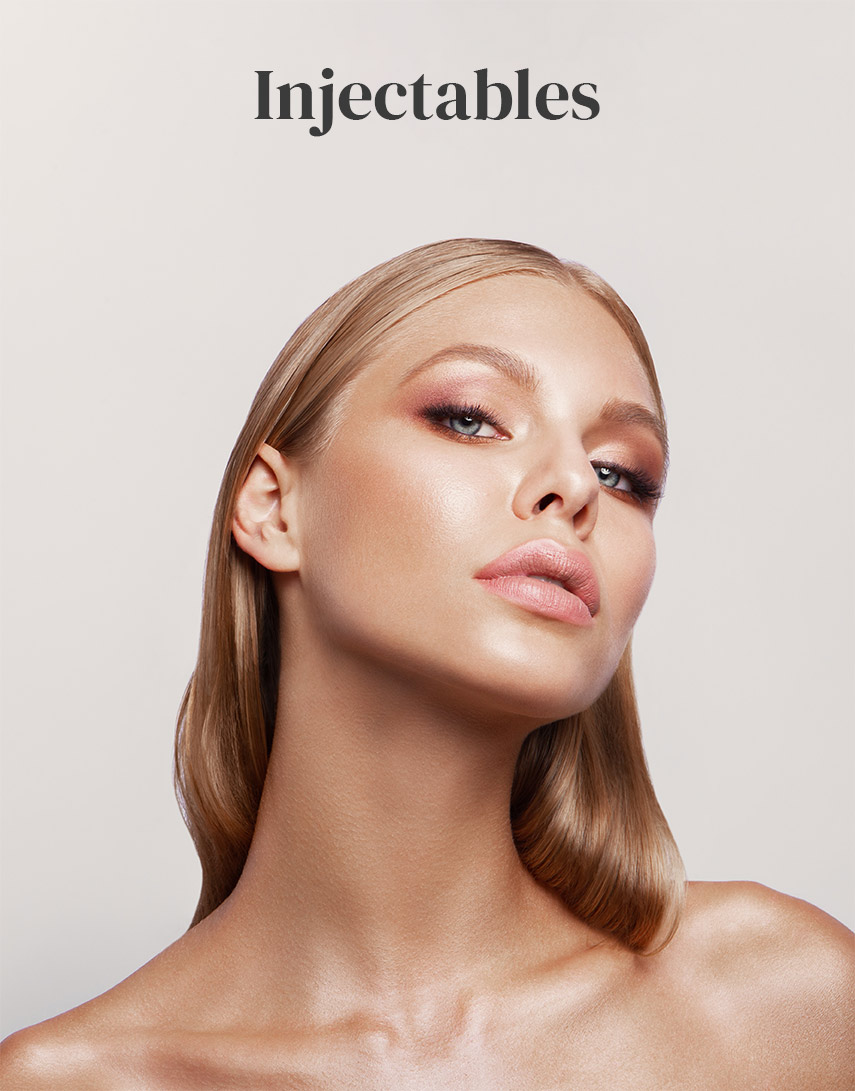 Beauty Portrait Of Model With Natural Make Up. Fashion Shiny Highlighter On Skin, Sexy Gloss Lips Make Up