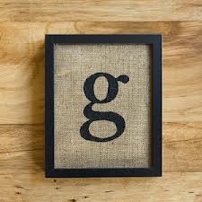 Letter G Framed Artwork