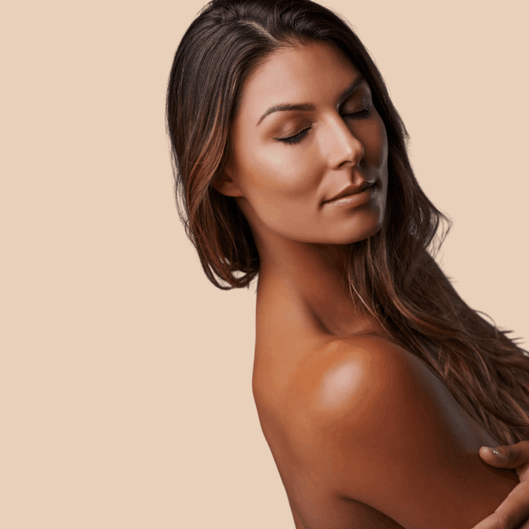 Woman With Smooth, Glowing Skin Showcasing Results From Moxi Laser Treatment For Gentle Skin Rejuvenation